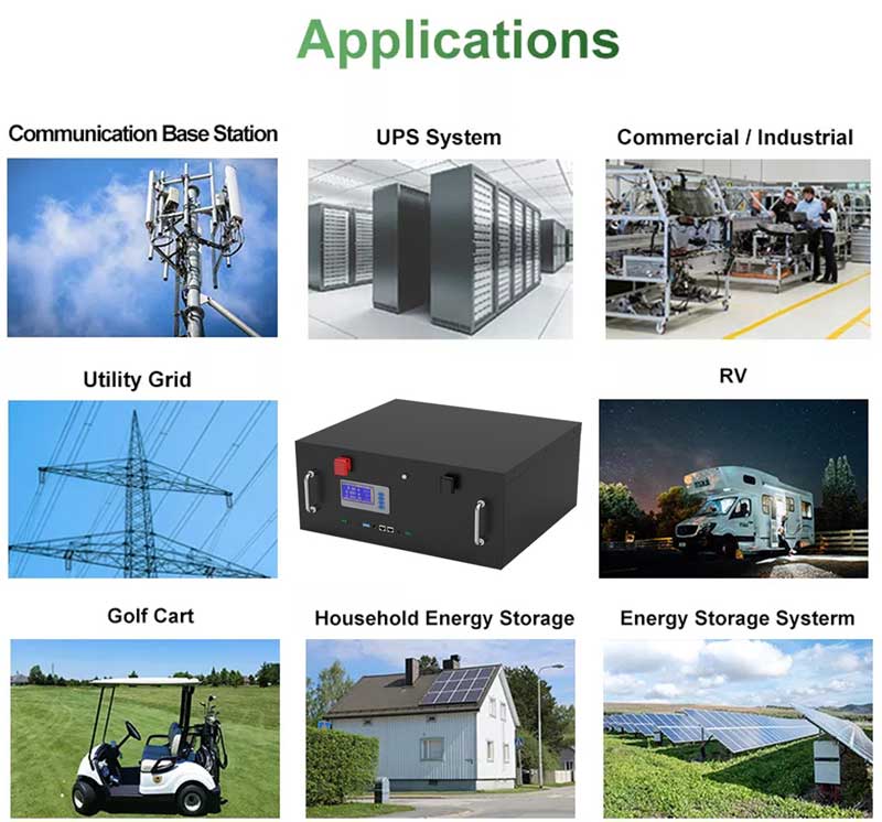 telecom lithium ion battery 48v 200ah