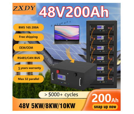 Bộ pin 48V 200Ah 100Ah LiFePO4 51.2V 10Kw
